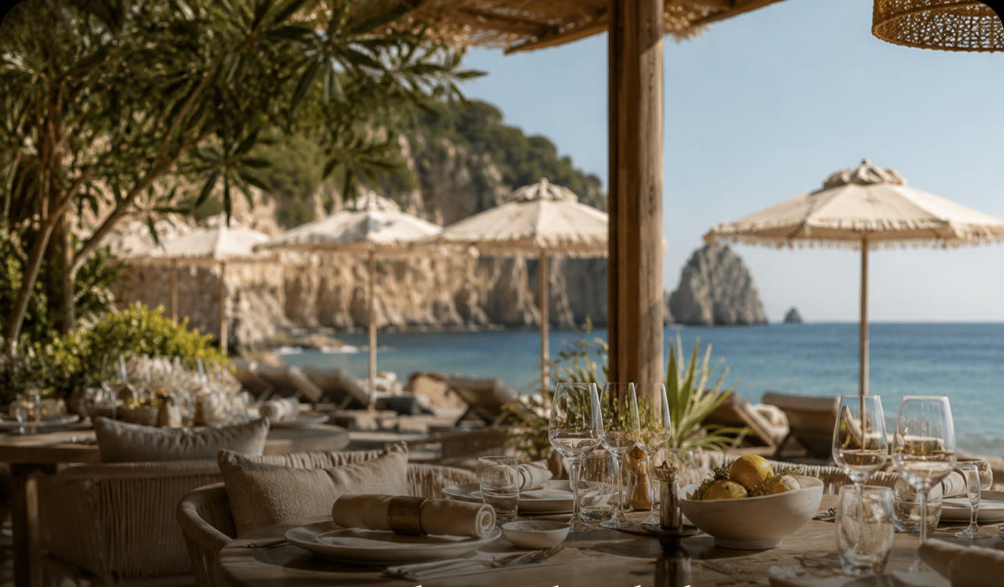 Reservas beach clubs — servicio Seda Private Homes